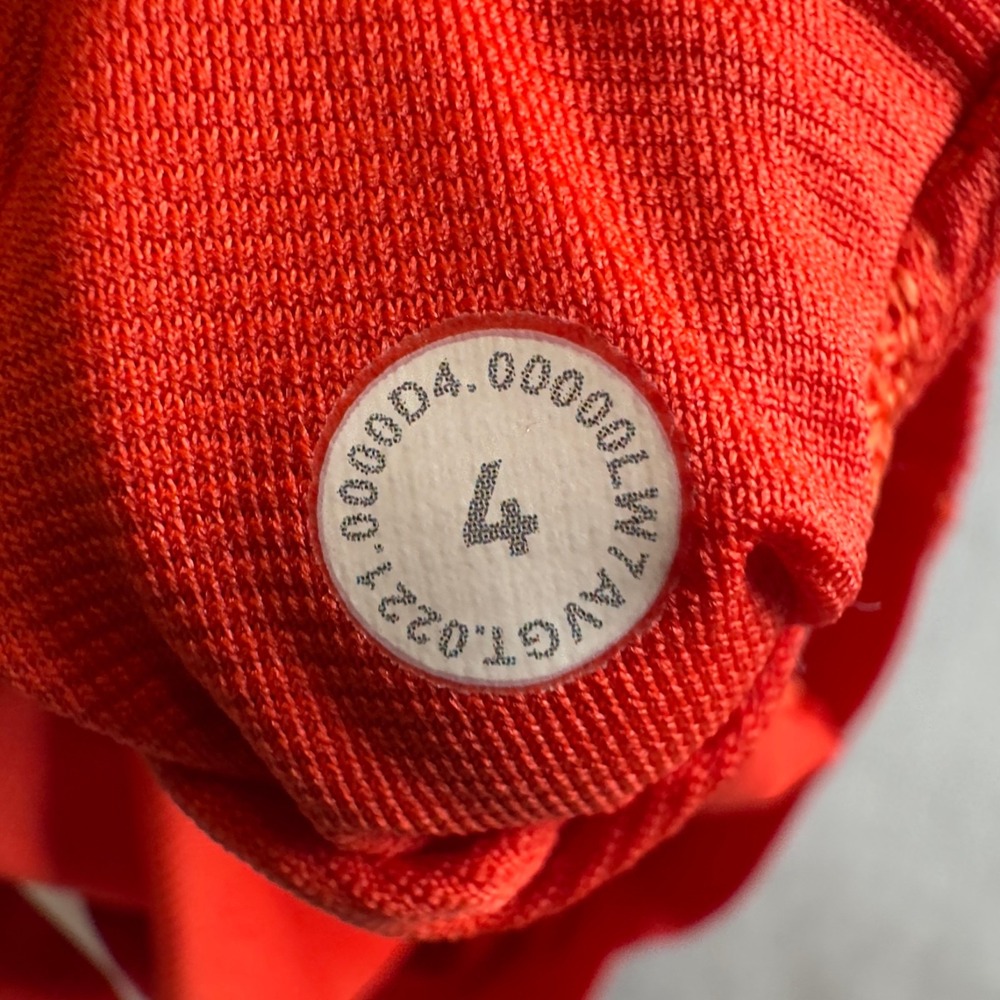 Lululemon Shorts Womens 4 Orange Speed Up 3.5" Lined Athletic Running Zip Pocket - Picture 4 of 10